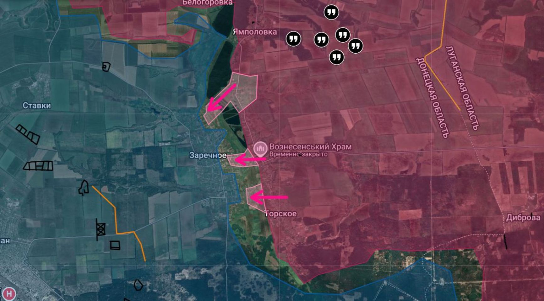 Ситуация в районе Заречного (до 2016 года — Кировск) на лиманском направлении по версии Анатолия Радова