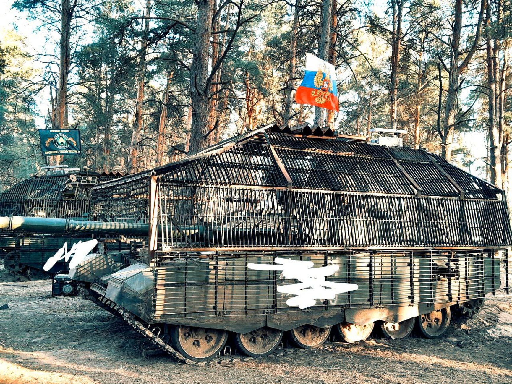 Российский танк с облегченным «царь-мангалом»