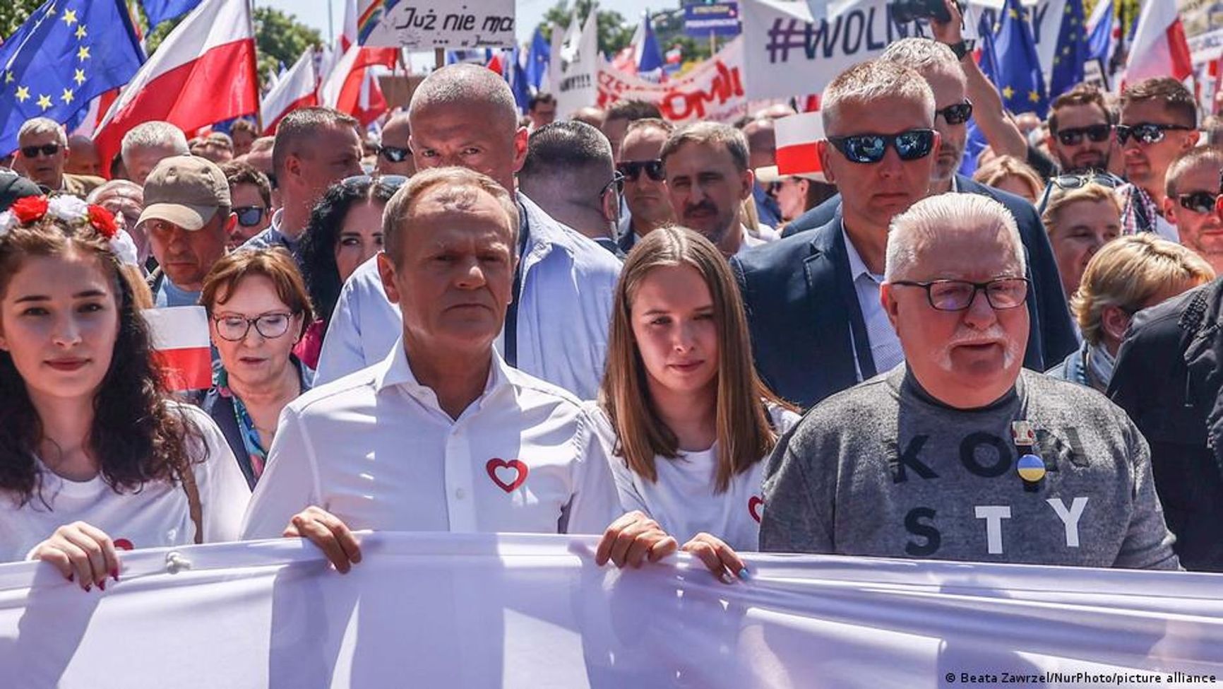 Donald Tusk at the rally in Warsaw, June 4, 2023