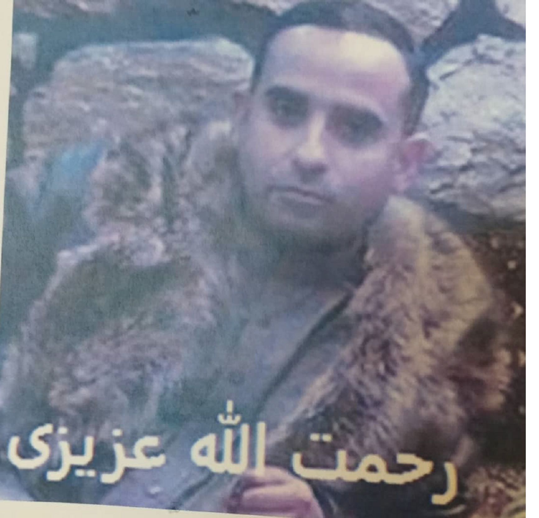 Rahmatullah Azizi in a photo from a now defunct social media account, archived by the NDS. According to one ex-NDS official, the account professed support for Islamic radicalism and hatred for the U.S., Israel and India.