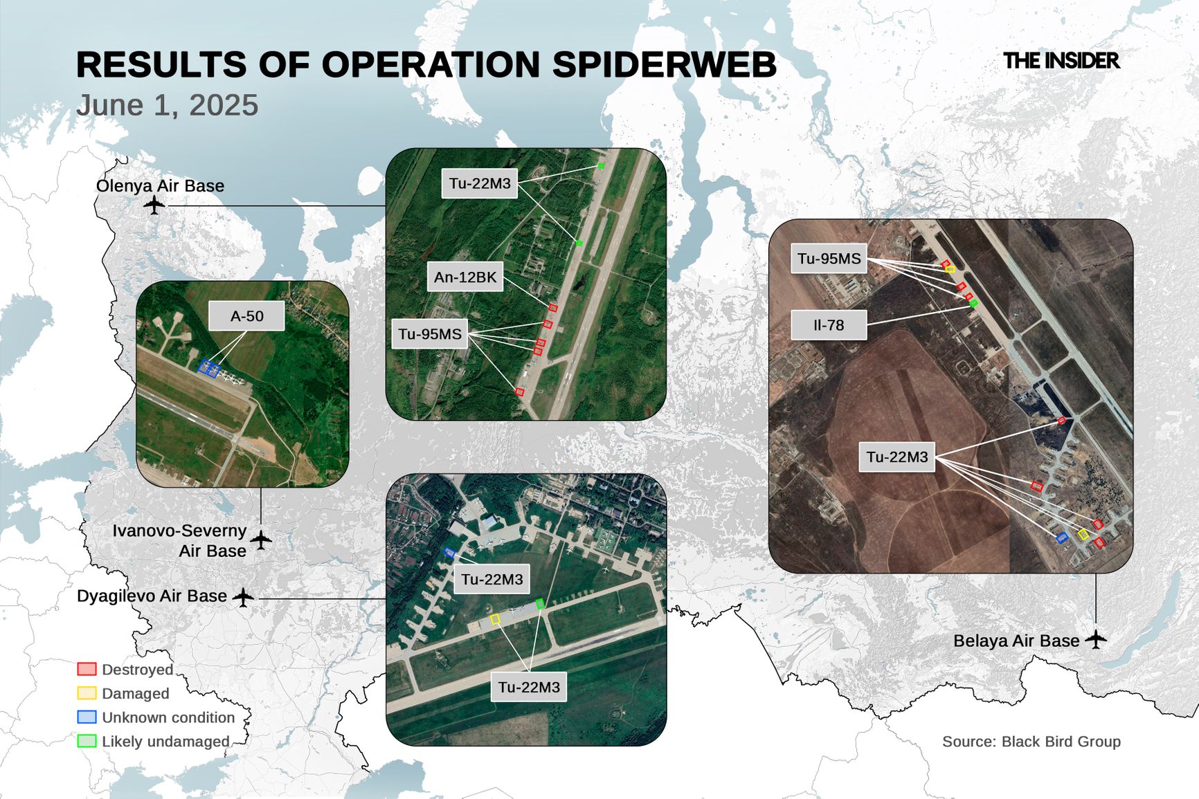 Satellite images show damage at Russian airfields after Operation Spiderweb